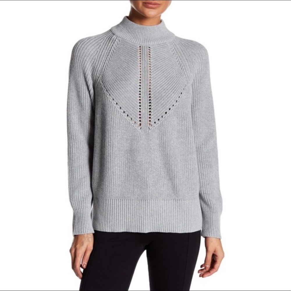 1. State - Mock Neck Knit Sweater (100% cotton)